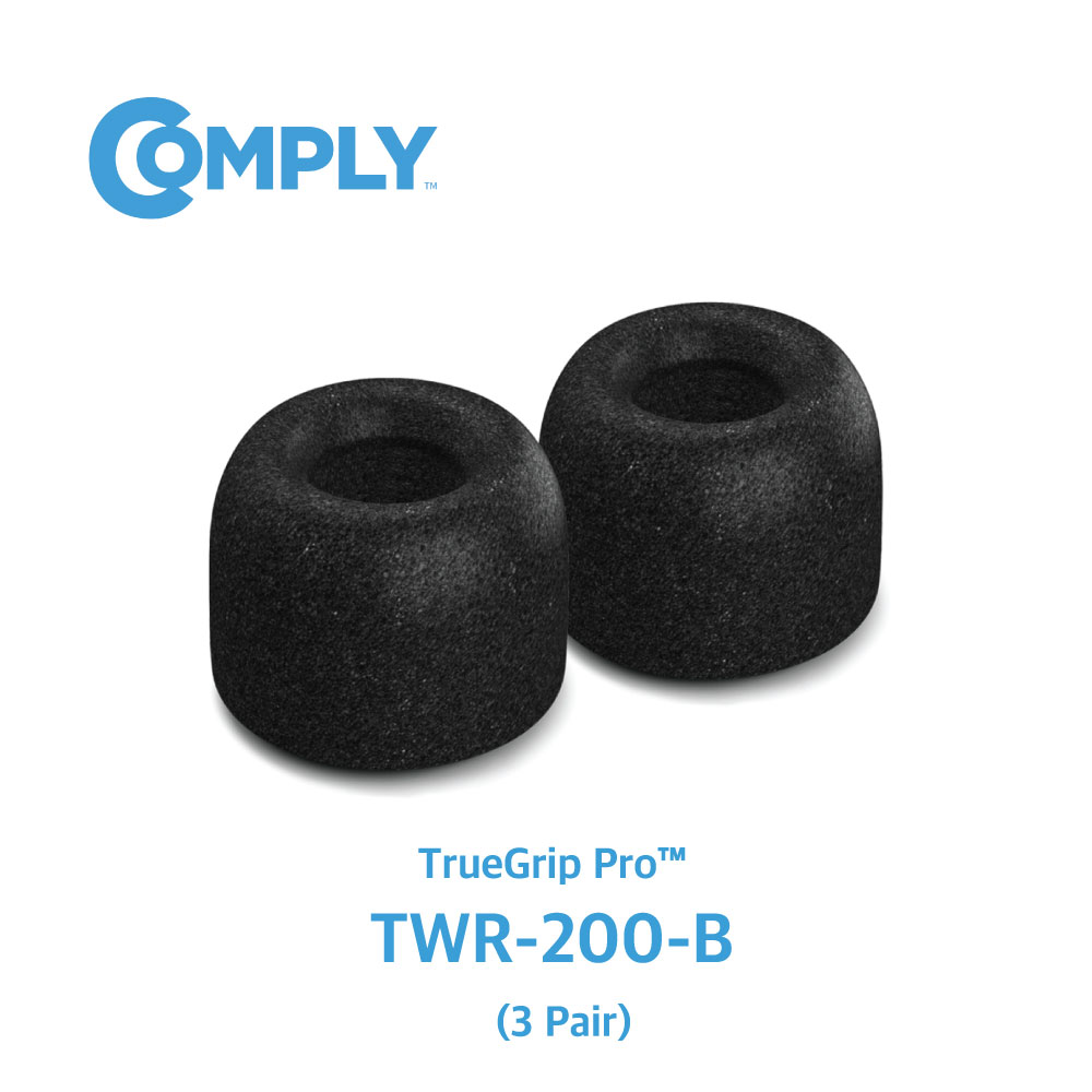 COMPLY 컴플라이 폼팁 TrueGrip Pro Original 트루그립 프로 오리지널 이어팁 TWR-200-B 중 3쌍