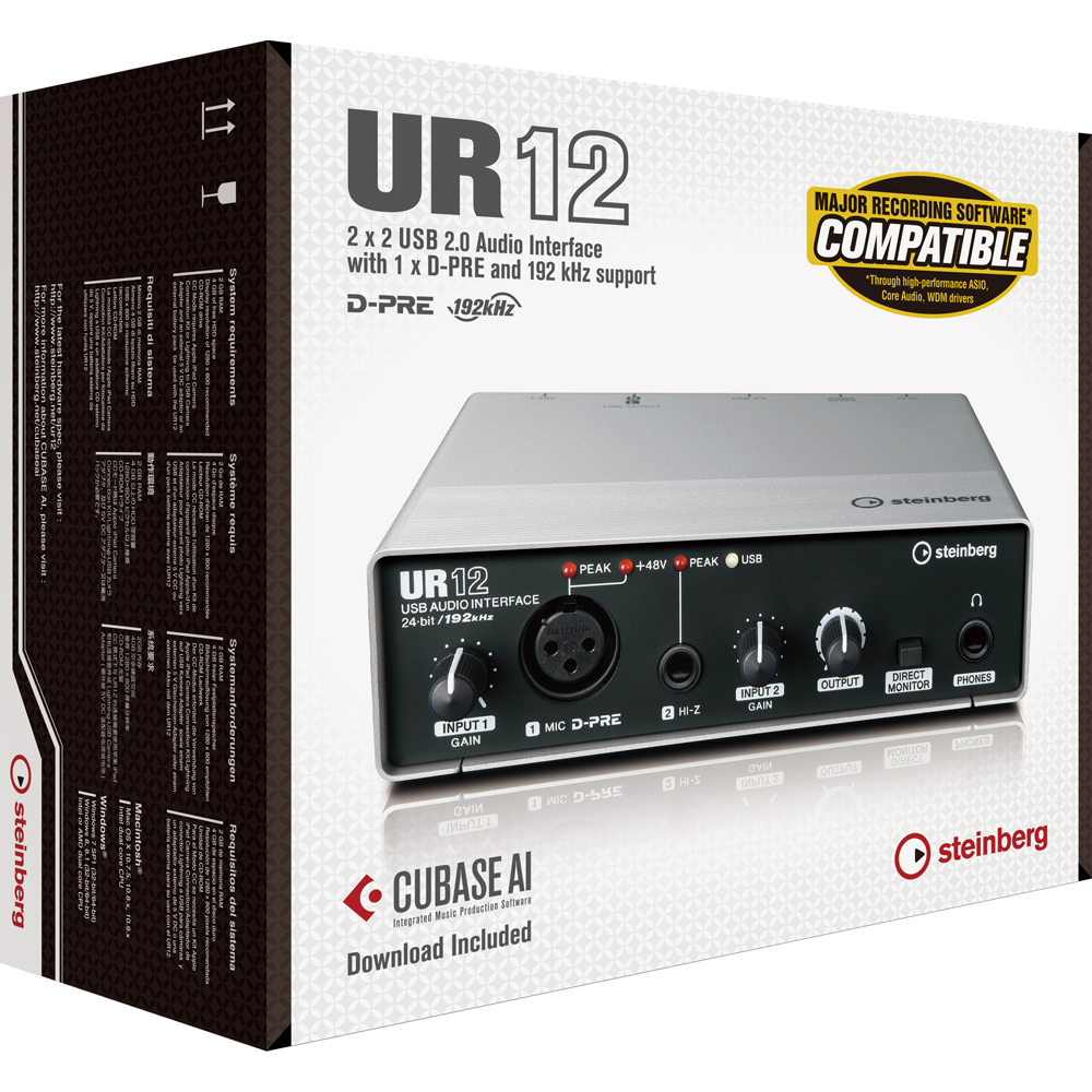 Steinberg UR12 스테인버그 USB 오디오 인터페이스 / 큐베이스 Al 포함