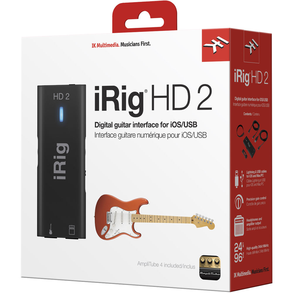IK Multimedia iRig HD 2 기타/베이스 인터페이스 (AmpliTube 5 SE 포함)
