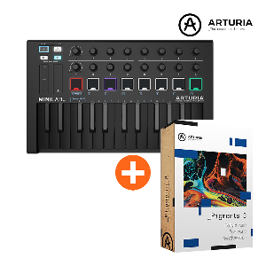 Arturia MiniLab MK2 딥블랙 (한정판) 미니 키보드 컨트롤러 / 피그먼트 3 제공