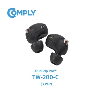 COMPLY 컴플라이 폼팁 TrueGrip Pro 트루그립 프로 이어팁 TW-200-C 소니 WF-1000XM4, 젠하이저 호환 중 3쌍