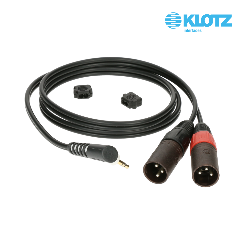 KLOTZ AY9A 클로츠 Y 케이블 3.5mm ㄱ자 to 2 XLR(수) 1m