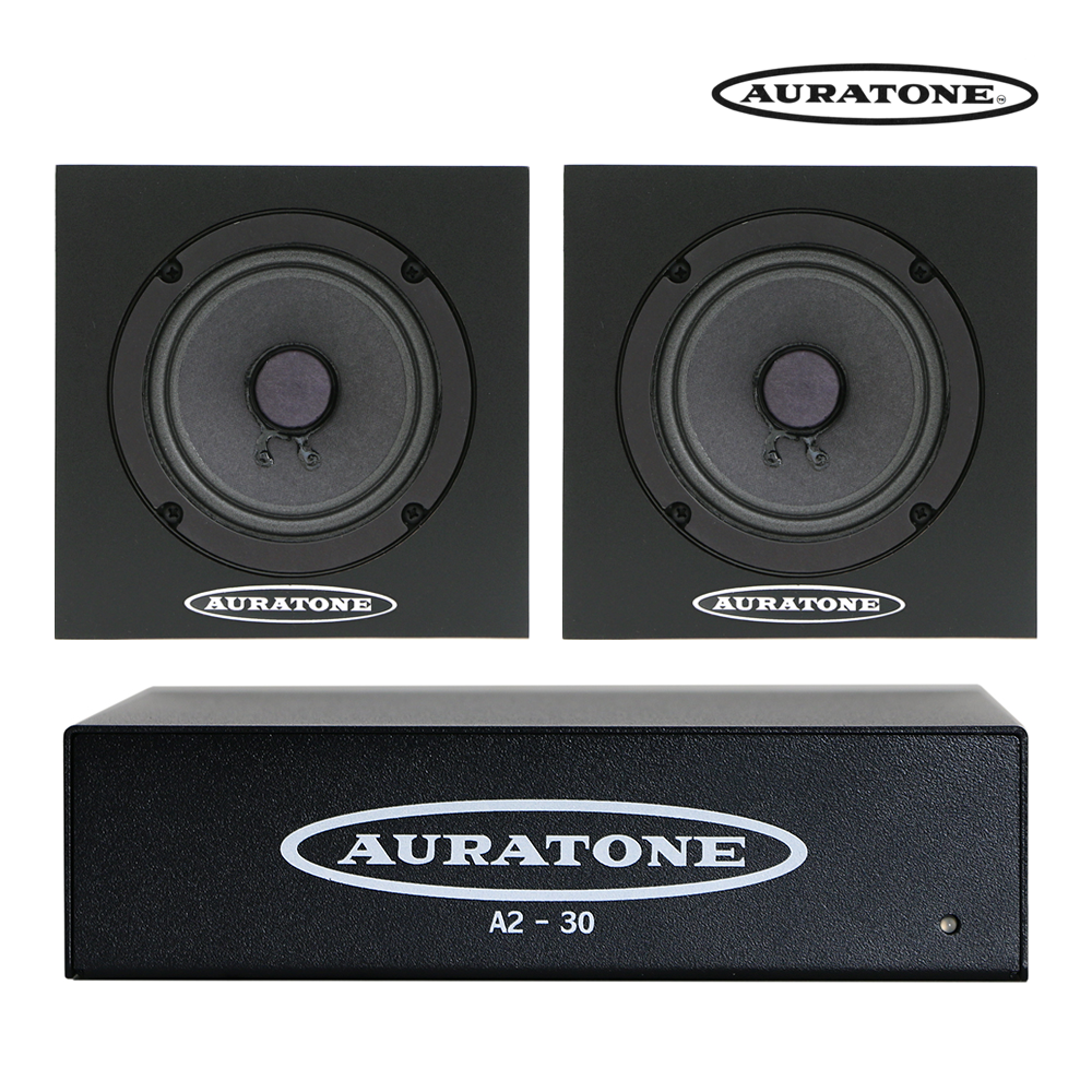 Auratone The New 5C Super Sound Cube 블랙 (A2-30 앰프 + 카나레 케이블 번들)
