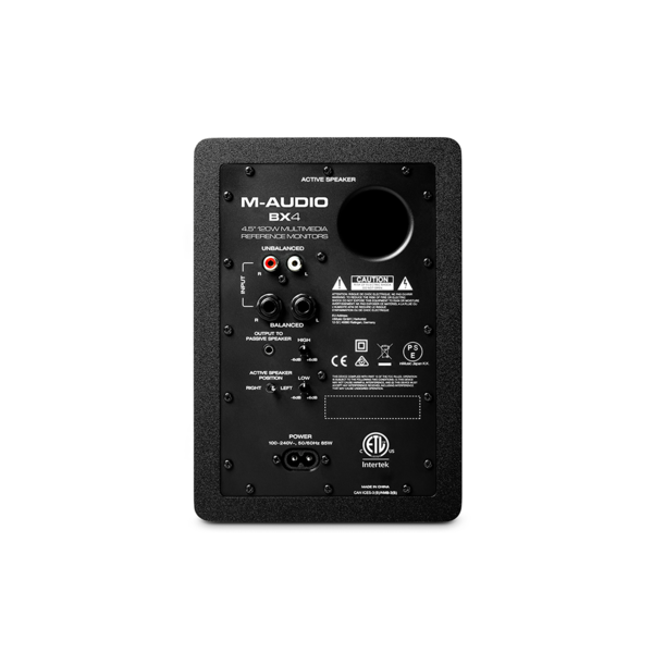 M-AUDIO BX4 (1조) 3.5인치 블랙 케블라 우퍼, 120와트 모니터링 스피커