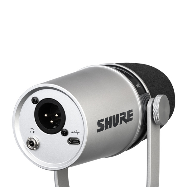 SHURE MV7 실버 + RODE DM1 / 슈어 팟캐스트 XLR, USB 하이브리드 듀얼 마이크 스탠드 패키지