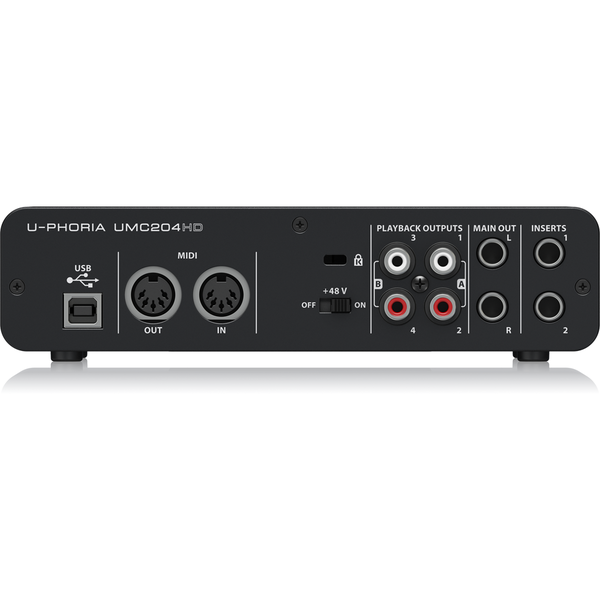 베링거 U-PHORIA UMC204HD 오디오 인터페이스/ 2x4, 24bit/192kHz, MIDAS 프리앰프