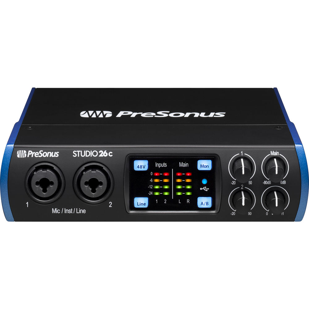 PreSonus Studio 26C 프리소너스 USB 오디오 인터페이스 / 스튜디오 원 6 아티스트 포함