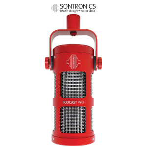 Sontronics Podcast Pro 레드 - 팟캐스트, 방송, 보이스오버, 게임, 음악용 다이나믹 마이크