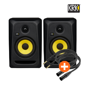 KRK Classic 5 블랙 (1조) 액티브 모니터 스피커 + XLR to 55 TRS 케이블