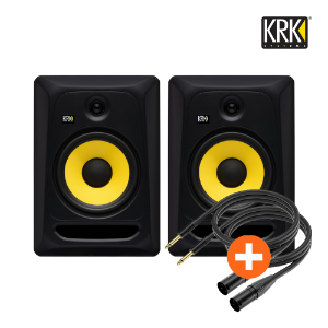 KRK Classic 8 블랙 (1조) 액티브 모니터 스피커 + XLR to 55 TRS 케이블